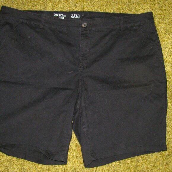 Ladies Black Shorts Size 24W ANA - Picture 2 of 2